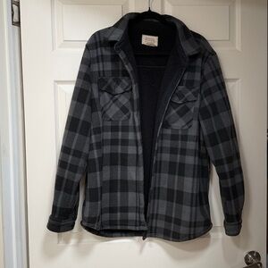 Boston Traders Gray Plaid Shirt Jacket